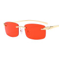 Frameless Ocean color 2020 new arrivals unique fashion shades custom designer luxury metal sunglasses women 72070